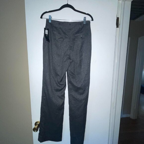 Jones New York Collection Black Gray Silver Pinstripe Slacks Sz 4 NWT - Picture 3 of 8